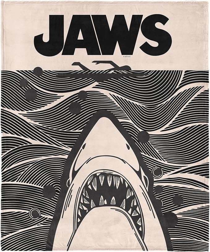 Northwest Jaws Duotone Poster Silk Touch Throw Blanket 40x50 inches