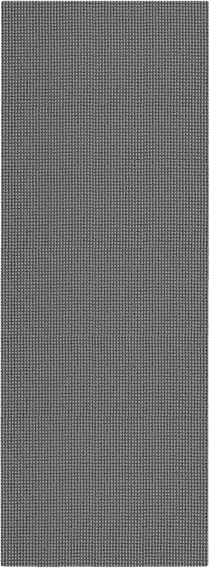 IOHOUZE Washable Runner Rug 2x5 Non Slip Runners for Hallways Entryway Runner Indoor, Kitchen Throw Rug Woven Cotton Floor Carpet for Hall Entrance Bedroom, Dark Grey