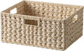 GRANNY SAYS Basket for Organizing, Wicker Storage Basket for Shelves, Woven Basket for Storage, Waterproof Shelf Basket for Living Room, Rectangular Woven Basket with Handles, 1-Pack