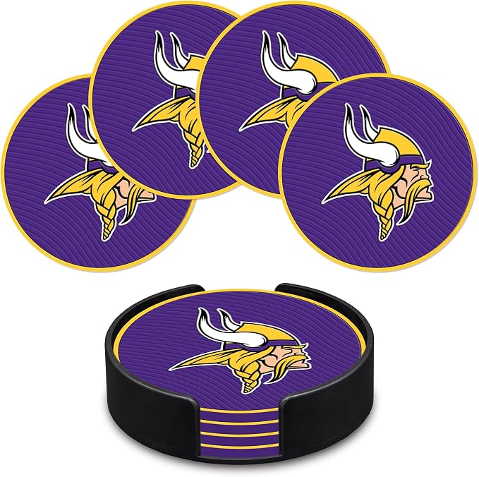 Rico Industries NFL Football Classic Favorites: PVC Coaster Set (4-Pack)