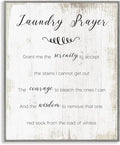 Stupell Industries 'Laundry Prayer for Serenity', Framed Giclee Art, Gray, 11 x 14 Inches, Easy to Hang and Sturdy, Made in USA, by Lil' Rue