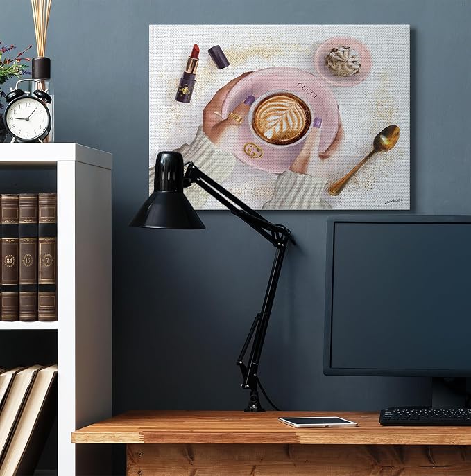 Stupell Industries Cappuccino Fashion Accent, 30 x 40 Inch Canvas Wall Art | Stupell Industries · By Ziwei Li · Ready to hang · Chic coffeehouse charm for kitchen decor · Made in USA