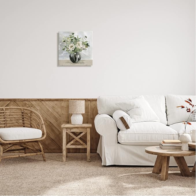 Stupell Industries Mixed Blooms Vase Bouquet, 17 x 17 Inch Canvas Wall Art | Stupell Industries · By Carol Robinson · Ready to hang · Rustic country charm for living room or bedroom · Made in USA