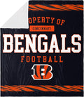 FOCO Cincinnati Bengals NFL Team Property Of Sherpa Fleece Blanket