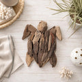 Decorative Driftwood Art Sculpture for Home, Bathroom and Office Decor - Sculptural Ornaments Accent for Room and Living Room Styling - Modern Figurine for Coffee Table or Shelf Display - 12", Brown