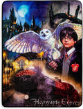 Northwest Harry Potter Silk Touch Sherpa Throw Blanket, Soft Fleece Cover, Cozy Couch Blanket 60" x 80", Potter Magic Montage