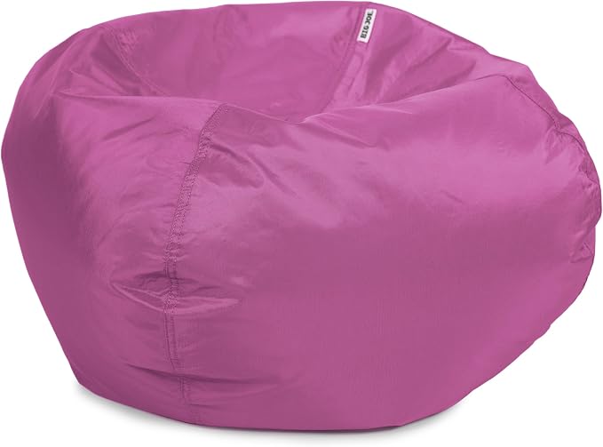 Big Joe Classic Bean Bag Chair for Kids Bedroom and Reading Nook, Easy-Clean Radiant Orchid, Durable Nylon Polyester Blend, 2 feet Refillable | 2 feet, Smartmax Fabric, Polystyrene Bean Filled, Refillable, Nylon Polyester, Safe for Kids Ages 3+, Suppor...