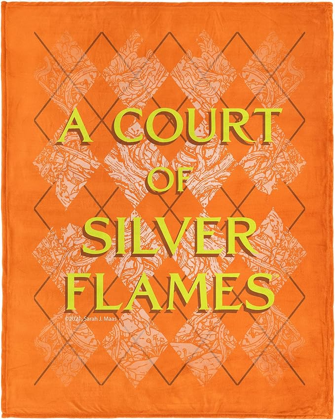 Sarah J. Maas A Court of Silver Flames Silk Touch Throw Blanket, 46 x 60 in | Silky-soft lightweight comfort for sofas, travel, and everyday lounging