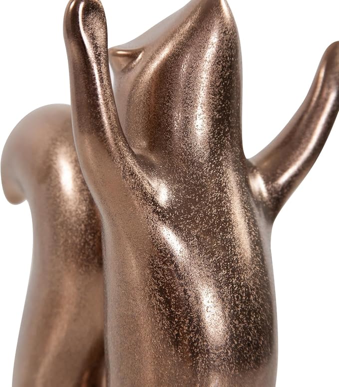 Howard Elliott Collection Chipmunk Sculpture, Antique Brass Ceramic Figurine with Metallic Finish, Decorative Accent for Shelf, Table & Living Room Home Decor Display, 7.25 x 4.5 Inch