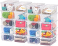 IRIS USA 20-Pack 6 Qt Storage Bins with Lids, Clear, Stackable | Ideal for shoes, crafts, office supplies and pantry items, nestable design, transparent design makes contents easy to find