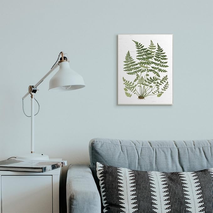 Stupell Industries Forest Botanicals Charming White Willow Greenery, Design by Lettered and Lined Wall Plaque, 13 x 19