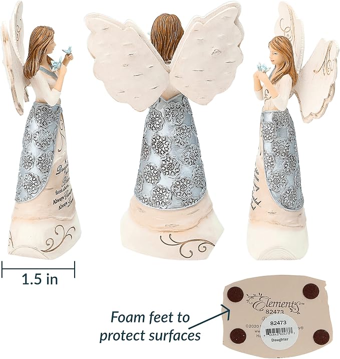 Pavilion- Daughter - 6" Angel Holding Butterflies,Beige