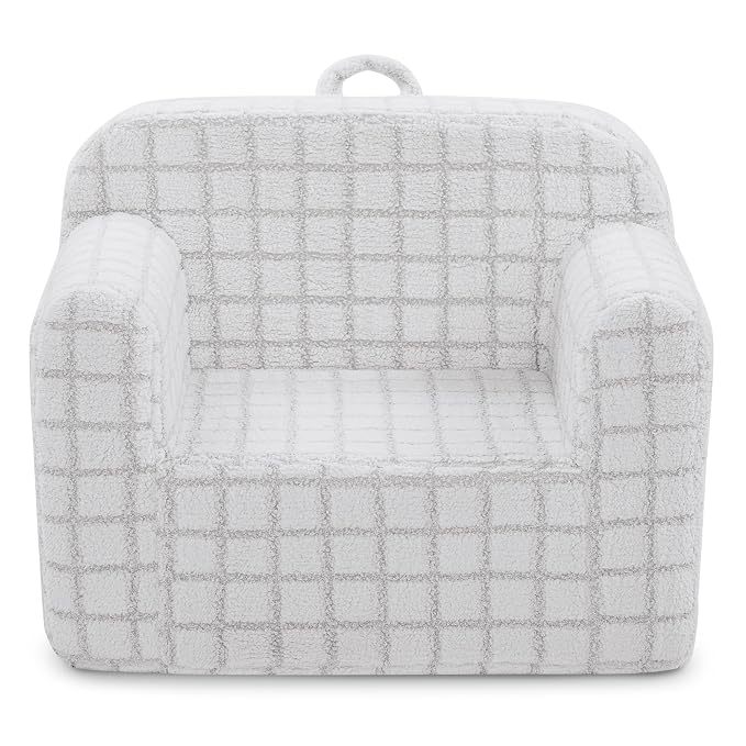 Delta Children Checkered Cozee Chair, Grey
