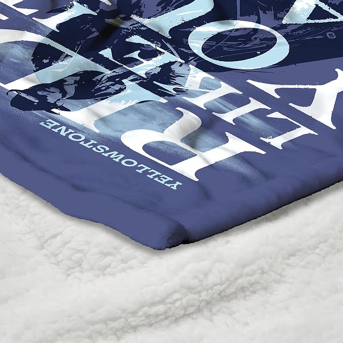 Northwest Yellowstone Silk Touch Sherpa Throw Blanket, 50" x 60", Last Time
