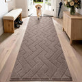 PURRUGS Dirt Trapping Door Mat 24" x 84", Non-Slip Machine Washable Entry Rug, Dog Doormat, Indoor Front Door Mat, Super Absorbent Entryway Rug for Muddy Shoes & Paws, Grayish Brown