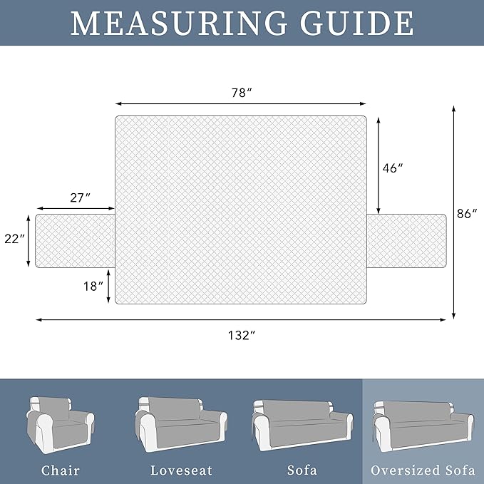 ISSUNTEX Double Protection 100% Waterproof Sofa Covers for Living Room, Reversible Couch Covers for 3 Cushion Couch Sofa, Furniture Protector Sofa Cover for Pets (X Large, Chocolate/Beige)