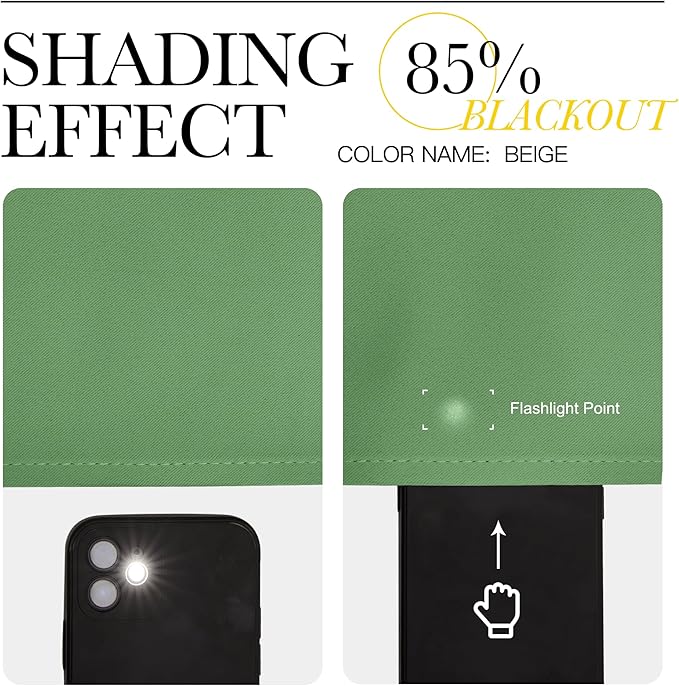 NICETOWN Bedroom Blackout Draperies Panels, 2 Panels, 42 x 72 Inch, Fresh Green, Three Pass Microfiber Noise Reducing Thermal Insulated Solid Ring Top Window Curtains