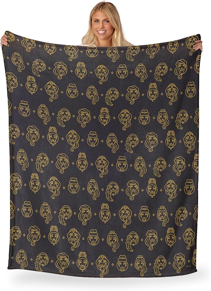 Northwest Disney Princess Silk Touch Throw Blanket, 50" x 60", Princess Icons