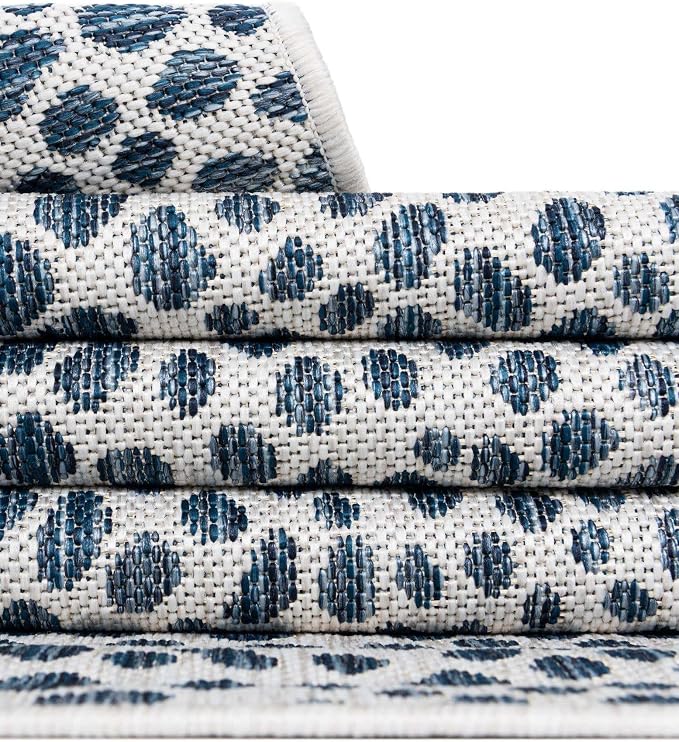 Jill Zarin Jill Zarin Outdoor Collection Area Rug - Cape Town (2' 7" x 4' 1" Hearth Blue/Olive)