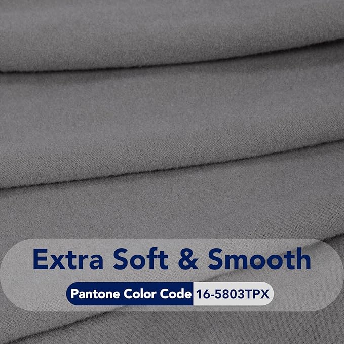 PureFit Stretch Couch Covers for Sofa 4 Seater Slipcovers Light Gray | 1-Piece Sofa Cover Washable Soft Couch protector, Couch Slipcover with Non Skid Foam and Elastic Bottom for Kids, Dogs