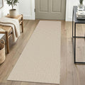 IOHOUZE Washable Runner Rug 2x6 Non Slip Runners for Hallways Entryway Runner Indoor, Kitchen Rugs Woven Cotton Floor Carpet for Kitchen Hall Entrance Bedroom, Cream/Beige