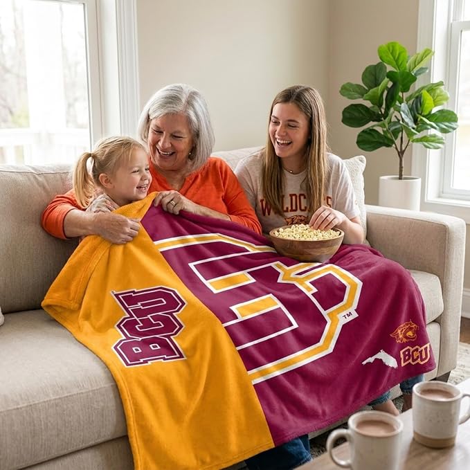 Proformance Home NCAA Bethune Cookman Wildcats Endzone Ultra Soft Tailgate Throw
