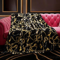 Baby Phat Oversized Plush Throw Blanket 60" x 70", Gold Chains