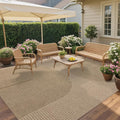 Easy Jute Rug for Pet Homes: 8x10 Outdoor Rug - Geometric Arch Pattern | Washable Design Cuts Your Cleaning Time by 75% and Maintain Shape and Texture after 50 Washes