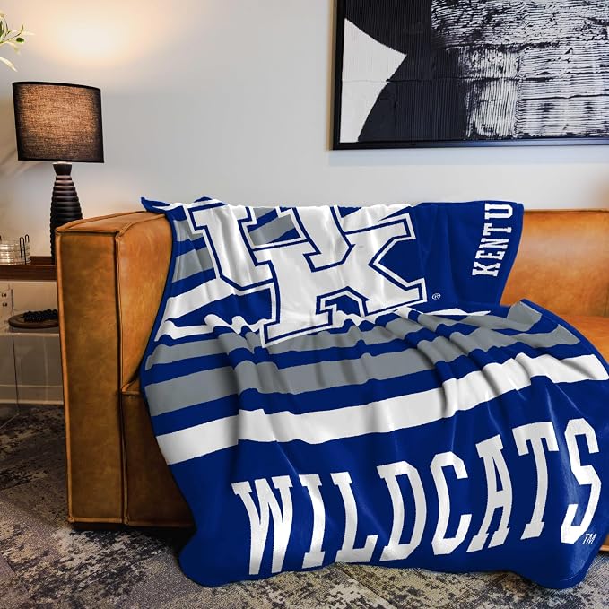 Logo Brands NCAA Raschel Throw Blanket – 50 x 60 Soft Fleece Blanket, Officially Licensed Collegiate Design, Cozy Throw for Tailgating, Game Day, & Home Décor