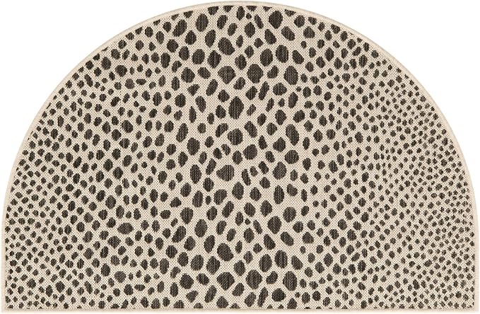 Jill Zarin Jill Zarin Outdoor Collection Area Rug - Cape Town (2' 7" x 4' 1" Hearth Black/Ivory)