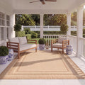 SAFAVIEH Courtyard Area Rug 9x12, Large Beige & Dark Beige CY8475-39312