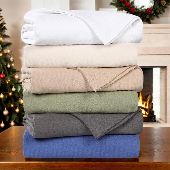 Superior JENA Cotton Blanket, for Picnic, Beach, Traveling or Camping, Bedroom Decor, Essentials, Cover for Bed, Couch, Lounging, Textured Jacquard, Modern Chevron Woven Blanket, King, Charcoal
