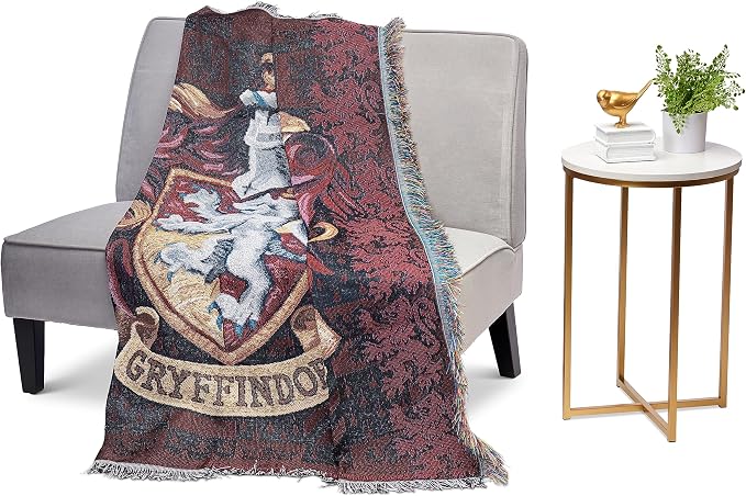 Northwest Harry Potter Woven Tapestry Throw Blanket, Designer Home Décor, Modern, Unique Gift, 48" x 60", Gryffindor Shield