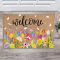 Ceenna Spring Welcome Doormat Outdoor Tulips Flower Coir Doormat Spring Front Door Mat with Non Slip Backing Front Porch Rugs Outdoor Decor for Home Entrance, 16 x 28 Inches