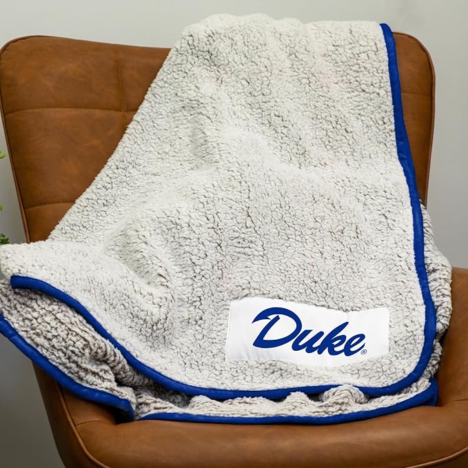 Logo Brands NCAA Frosty Fleece Blanket (50" x 60") – Soft & Warm Sherpa Material with Team Logo, Team Color Trim, Great Gift for Alumni & Students