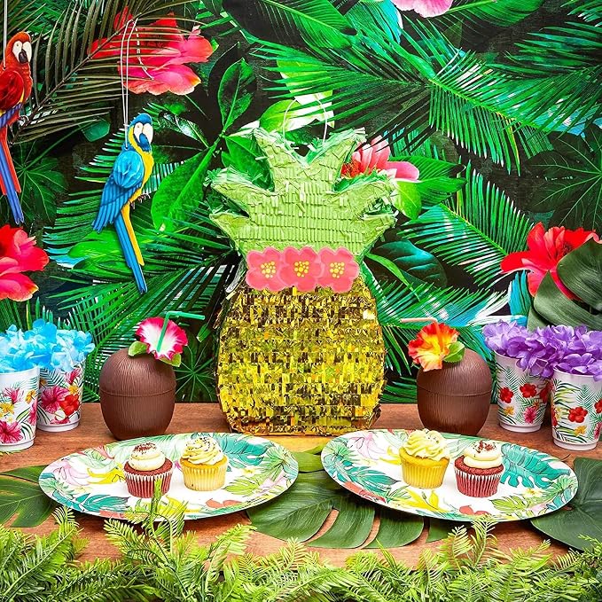 Pineapple Pinata for Hawaiian Luau Party Decorations, Kids Birthday (16.5 x 10 x 3 In)