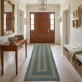 Garvee Runner Rug 2x6 Easy Jute Hallway Runner Rug Washable Non Slip Indoor Outdoor Rugs for Patio Entryway Ultra-Thin Non-Shedding Floor Mat for Laundry Bathroom Bedroom Backyard Porch Green/Camel