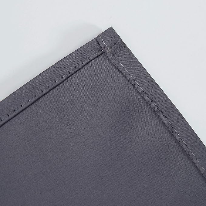 LEMOMO Grey Thermal Blackout Curtains/38 x 63 Inch/Set of 2 Panels Room Darkening Curtains for Bedroom
