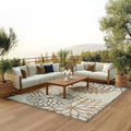 Nourison Home Aloha Natural 7' x 10' Area Rug - Easy Clean, Non Shedding, Bed Room, Living Room, Dining Room, Kitchen (7' x 10')