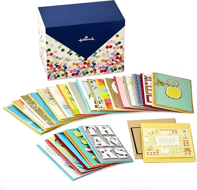 Hallmark All Occasion Handmade Boxed Set of Assorted Greeting Cards (Pack of 24) Assorted Birthday Greeting (12 Cards and Envelopes)