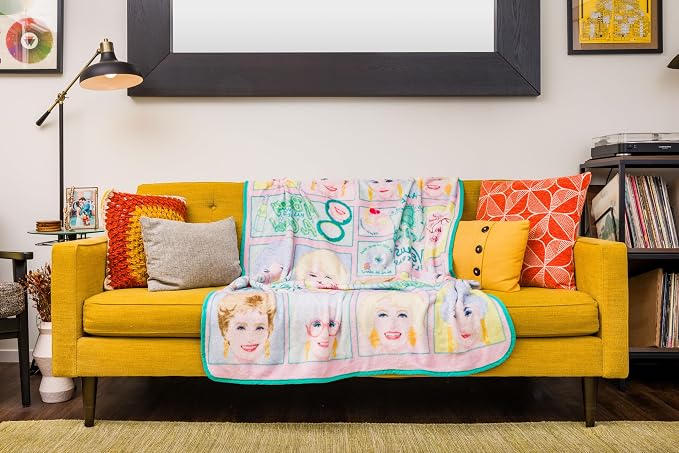 Silver Buffalo Golden Girls, Fleece Throw Blanket, 45x60in | Flannel, Dorothy, Rose, Blanche, Sophia, Soft and Cozy, 180 GSM