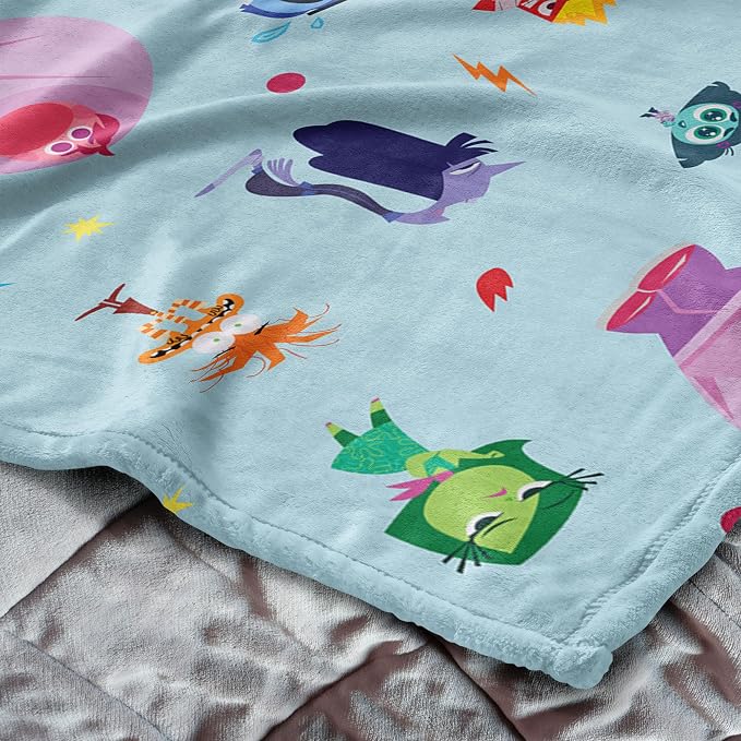 Disney's Inside Out 2, Emotions Pattern, Silk Touch Throw Blanket, 50 x 60 Inches