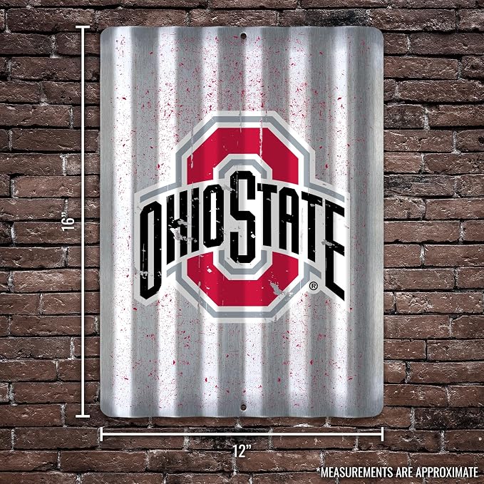 Rico Industries NCAA 12" X 16" Tin Metal Roof Sign