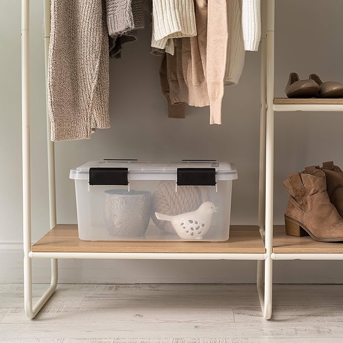 IRIS USA 19 Quart WeatherPro Storage Box, Clear