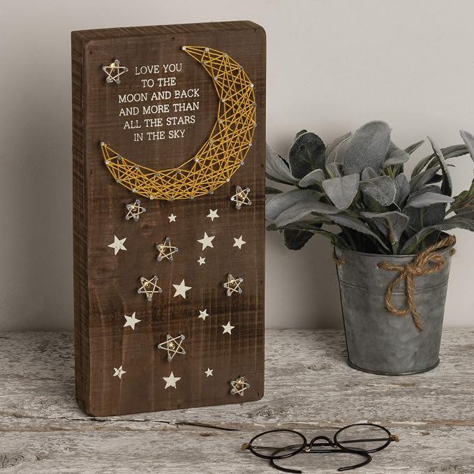 Primitives by Kathy LED String Art Box Sign, 6 x 12.5-Inches, Model:34622