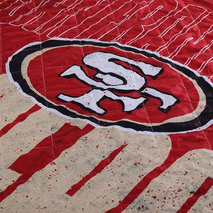 FOCO NFL Unisex-Adult NFL Team Logo 80" x 60" Big Game Sherpa Lined Throw Blanket