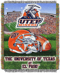 Officially Licensed NCAA "Home Field Advantage" Woven Tapestry Throw Blanket, 48" x 60", Multi Color