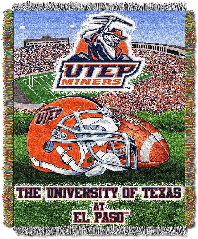 Officially Licensed NCAA "Home Field Advantage" Woven Tapestry Throw Blanket, 48" x 60", Multi Color