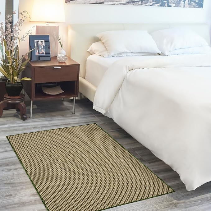 Nourison Home Courtyard 2' x 3' Green Fabric Area Rug