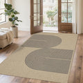 Easy Jute Rug for Pet Homes: 4x6 Outdoor Rug - Black Stripes | Washable Design Cuts Your Cleaning Time by 75% and Maintain Shape and Texture after 50 Machine Wash Cycles